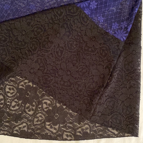 Free People Intimately sheer lace camisole floral lace royal blue black nylon - Picture 7 of 9